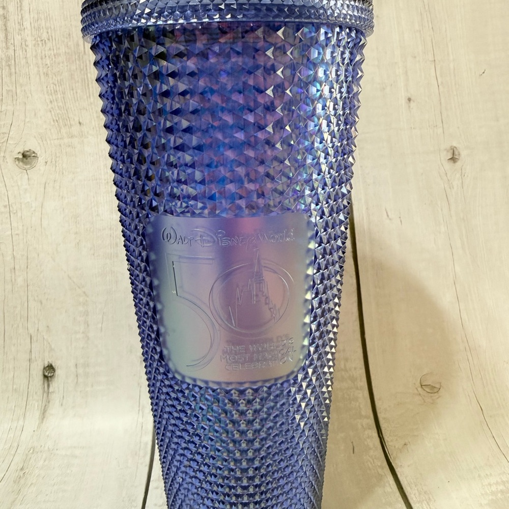Disney Starbucks 50th Anniversary Venti Studded Tumbler Blue